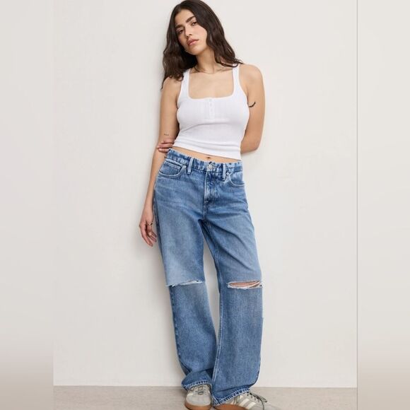 NWT Good American 90s Relaxed Jeans - Picture 1 of 12